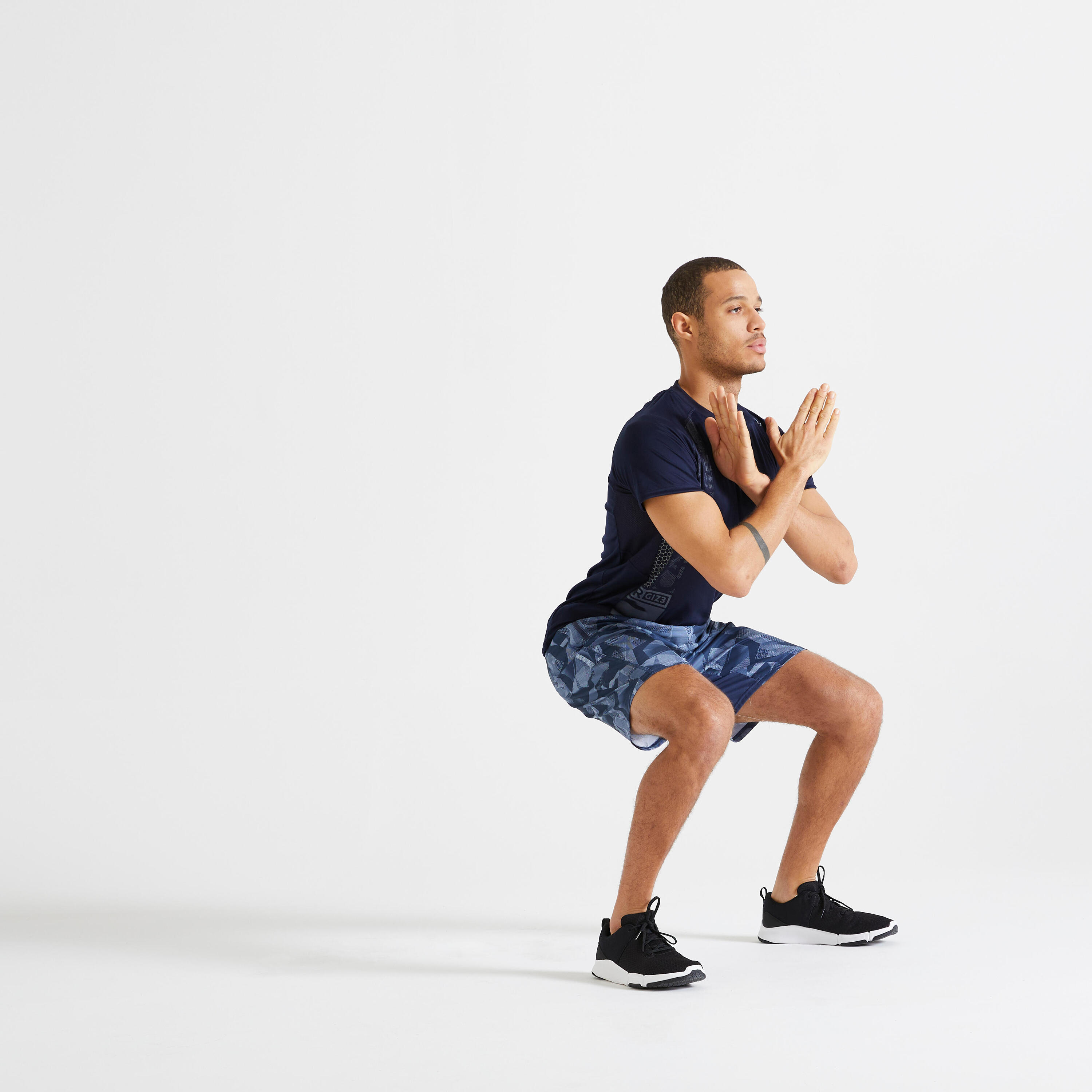 Men's Breathable Fitness Shorts with Zip-Up Pockets - Grey 2/5