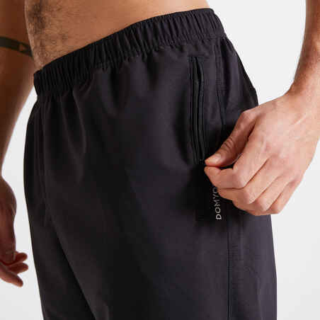 Men's Regular-Fit Breathable Essential Fitness Bottoms - Black