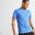Camiseta fitness manga corta transpirable cuello redondo Hombre Domyos azul
