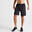 Pantalon scurt 120 Fitness essentiel cu buzunare cu fermoar Negru Bărbați  