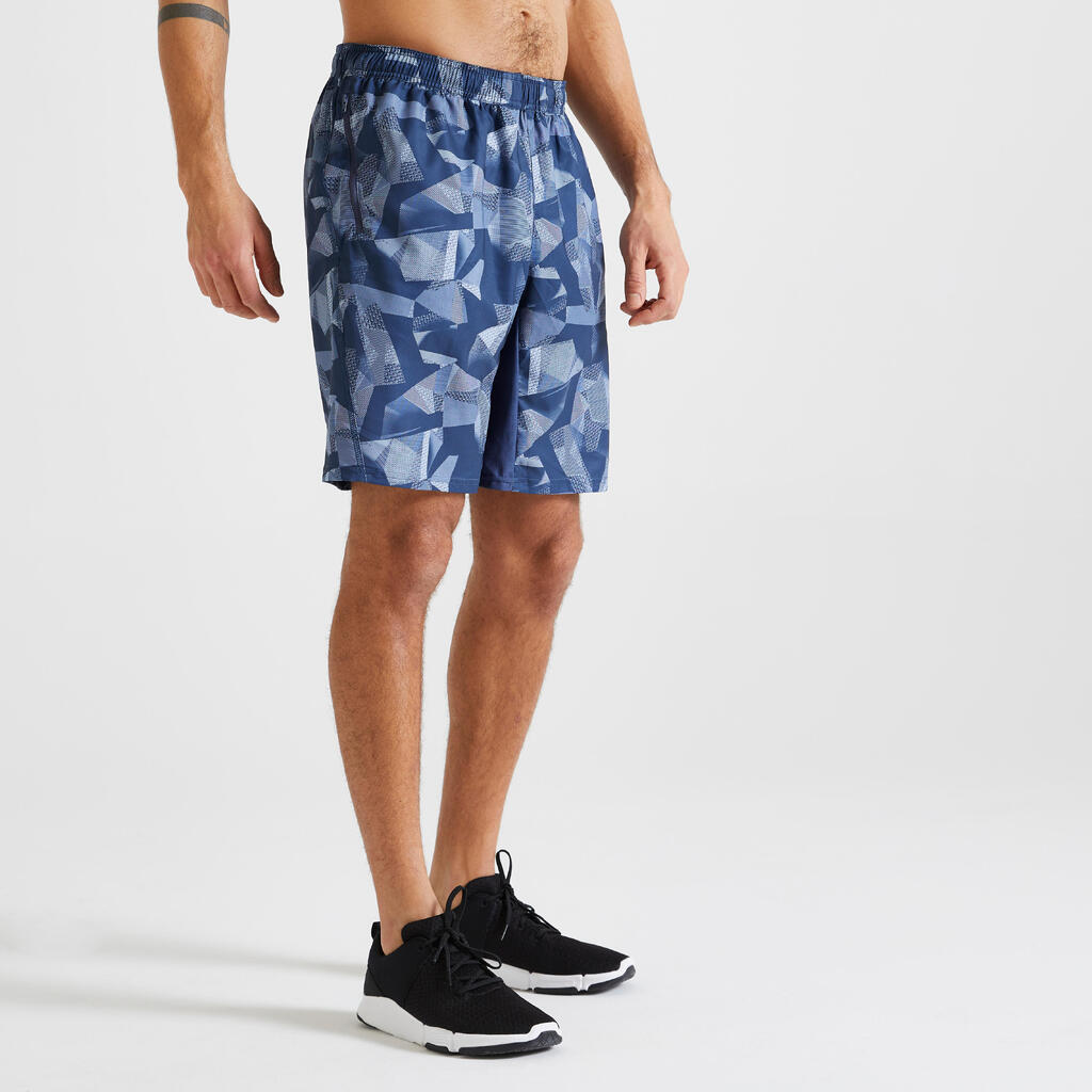 Shorts Herren Reissverschlusstaschen – Essential blau/camouflage