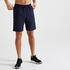 Men Sports Gym Shorts   Polyester With Zip Pockets Navy
