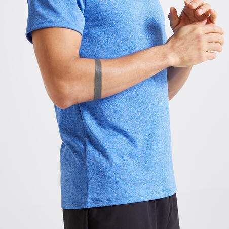 Camiseta para Cardio Training  Hombre - Azul Jaspeado