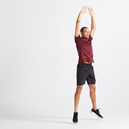 Fitness Training Shorts with Zippered Pockets - Plain Black