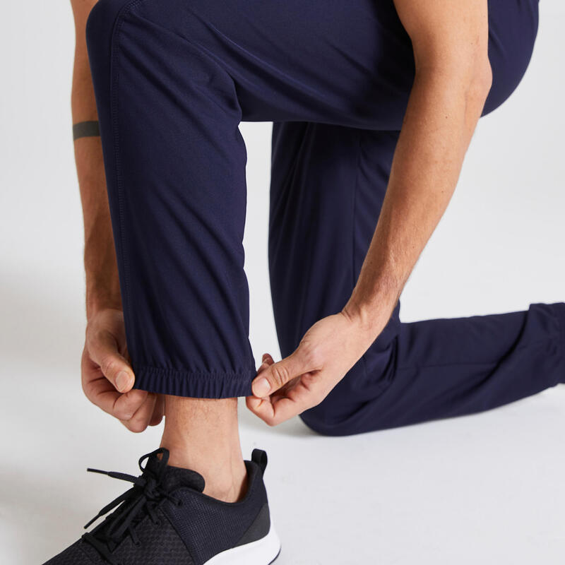 Pantalon de fitness essential respirant regular homme - bleu marine