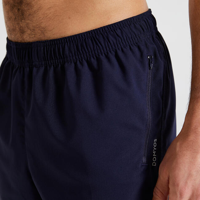 Men's Fitness Training Shorts with Zippered Pockets Navy