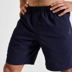 Short de fitness essentiel respirant poches zippés homme - navy