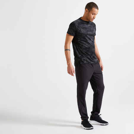 Pantalón chándal fitness  Hombre Domyos 120 negro