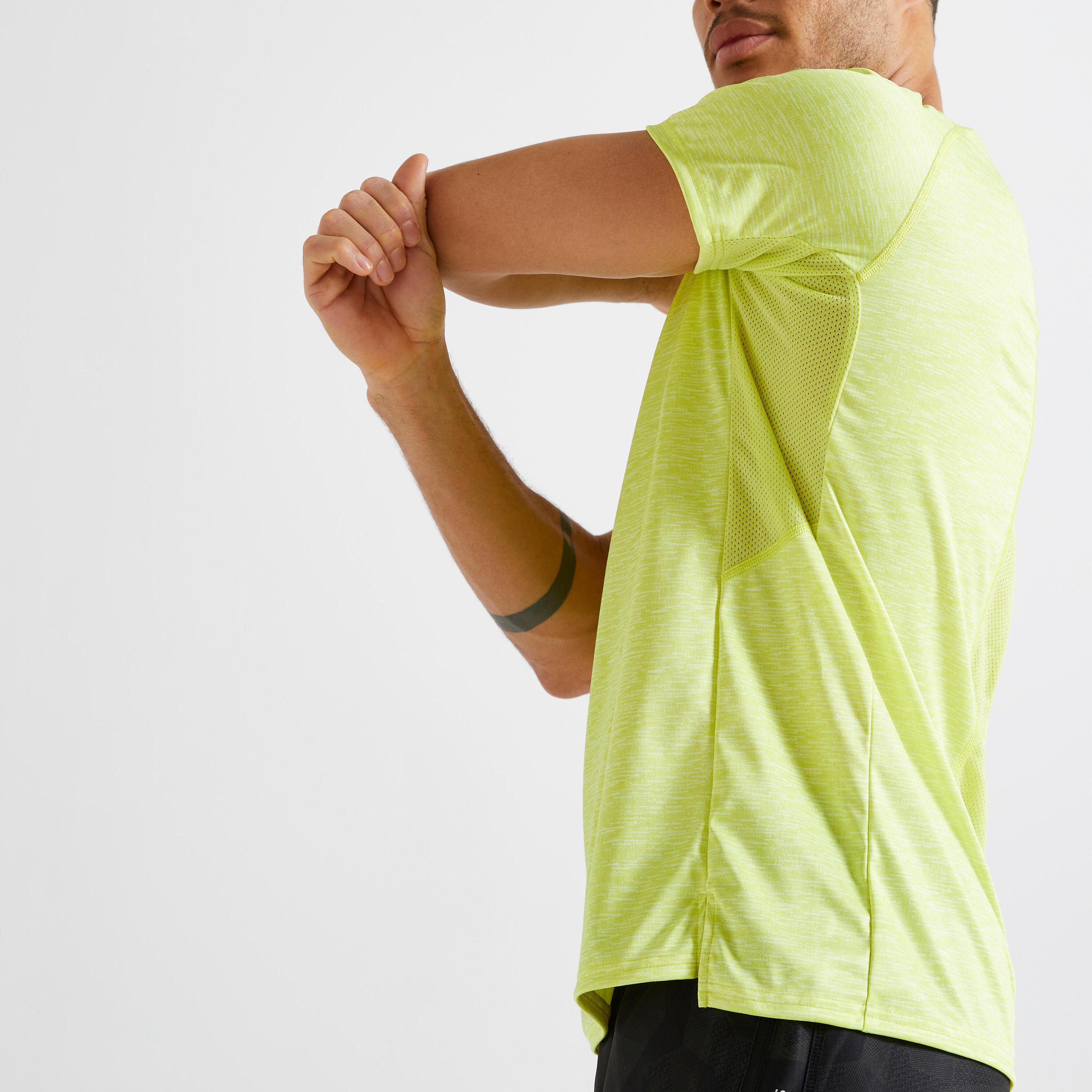 Men's Eco-Friendly Cardio Fitness T-Shirt FTS 120 - Yellow 5/7