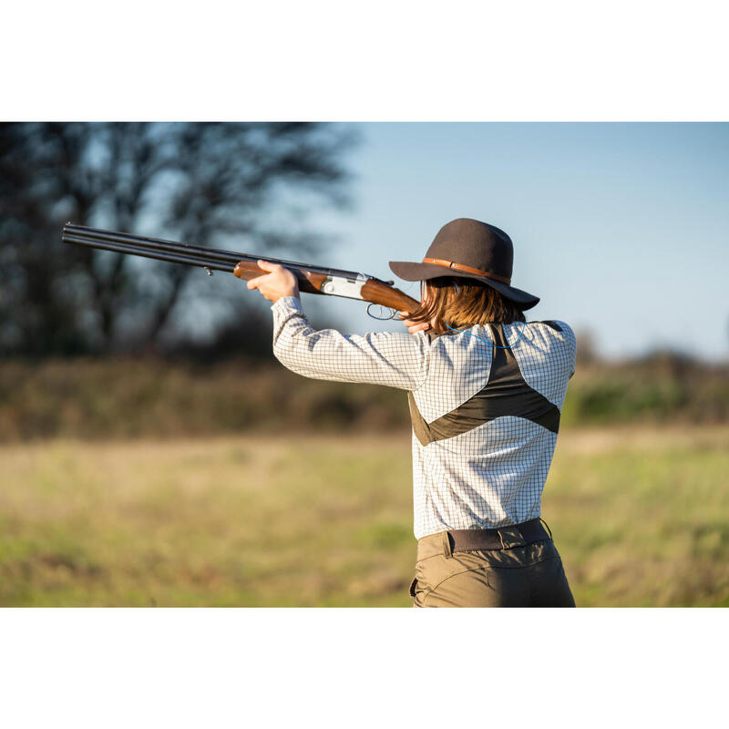 CHAPEAU FEMME CHASSE FEUTRE LAINE MARRON 500