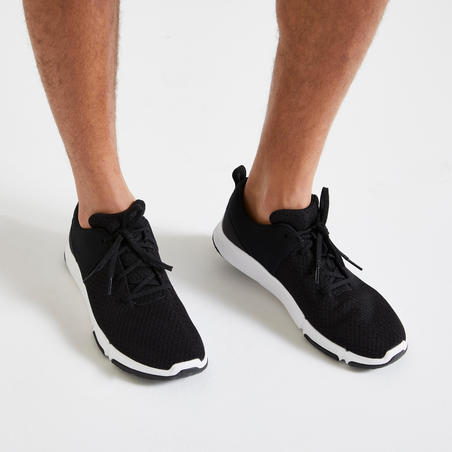 Кросівки чоловічі 100 2.0 для фітнесу - Чорні/Білі