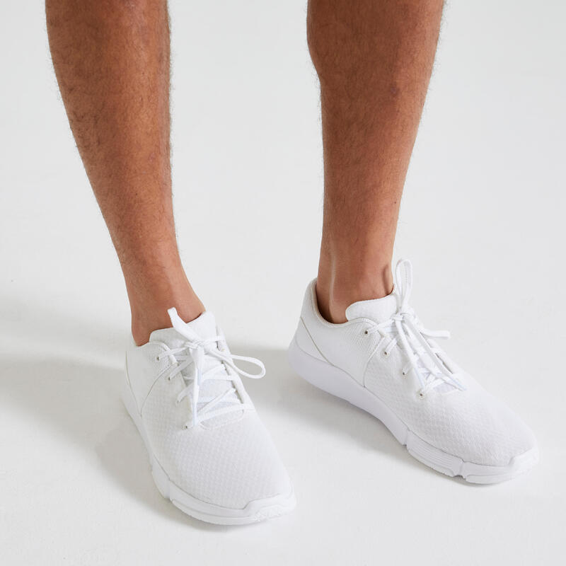 white fitness shoes