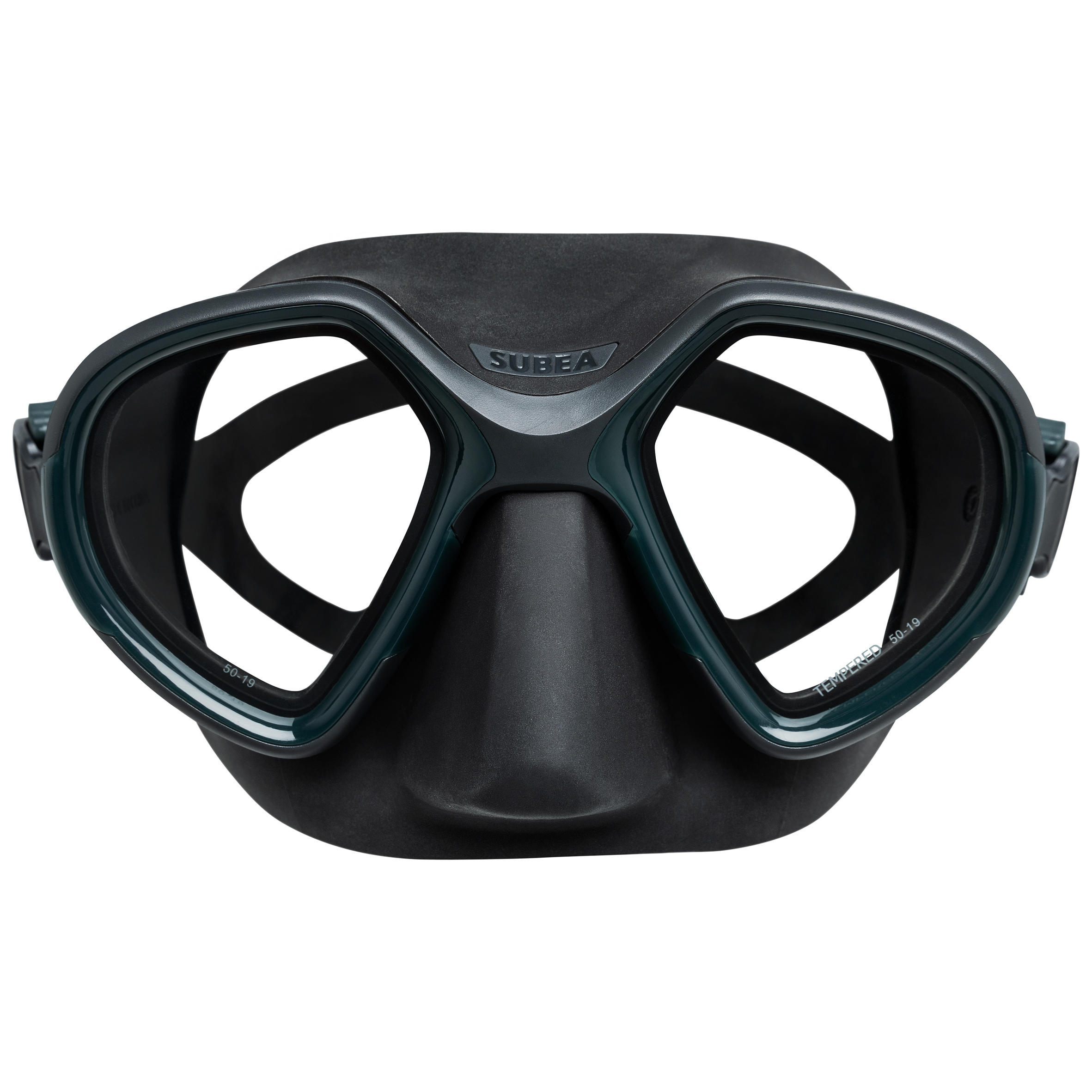 Maschera per pesca subacquea di piccolo volume - 500 Dual Dark Grey