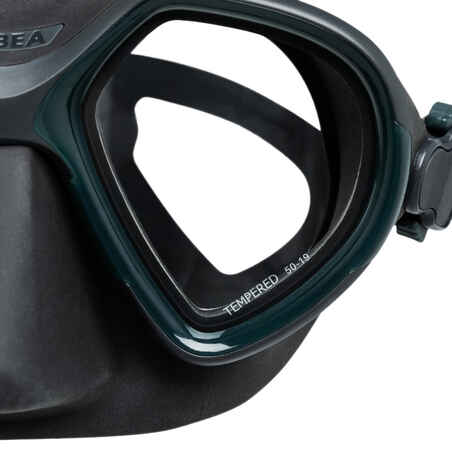 Diving mask small-volume 500 dual dark grey