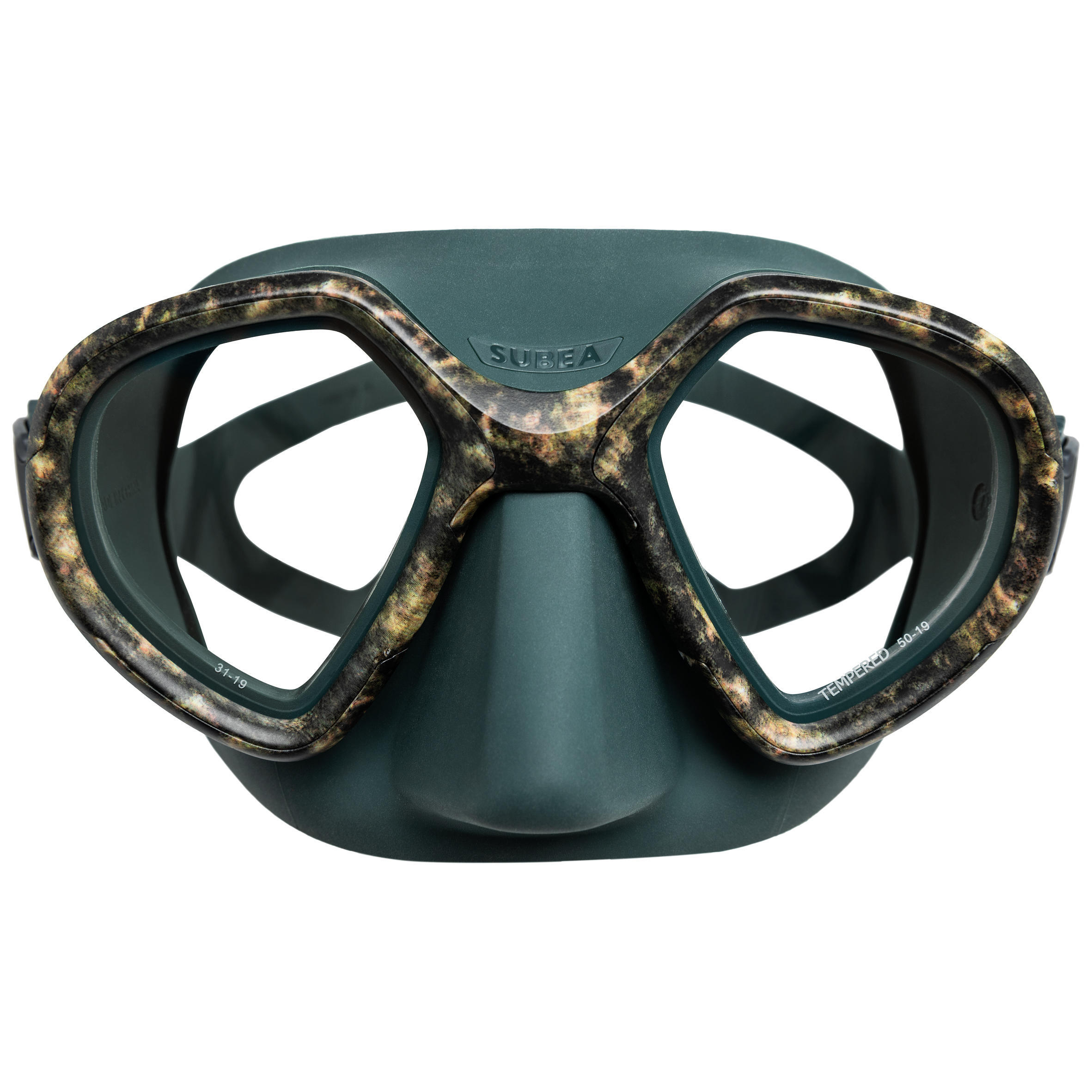 Spearfishing mask small-volume 500 dual camouflage 4/10