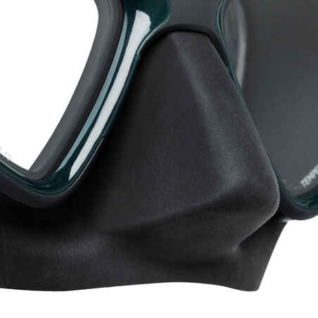 Diving mask small-volume 500 dual dark grey