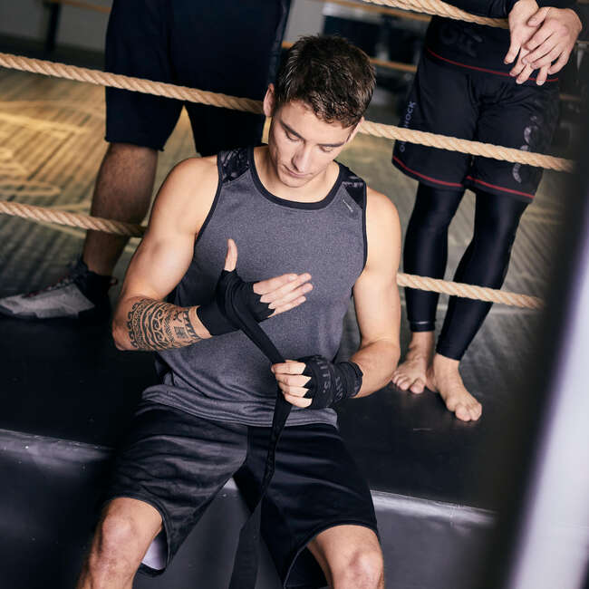 OUTSHOCK Boxing Wraps 500 FYL Black Decathlon