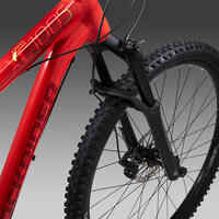 29 Inch MOUNTAIN BIKE FULL SUSPENSION ROCKRIDER XC 100 SRAM NX  - RED/YELLOW