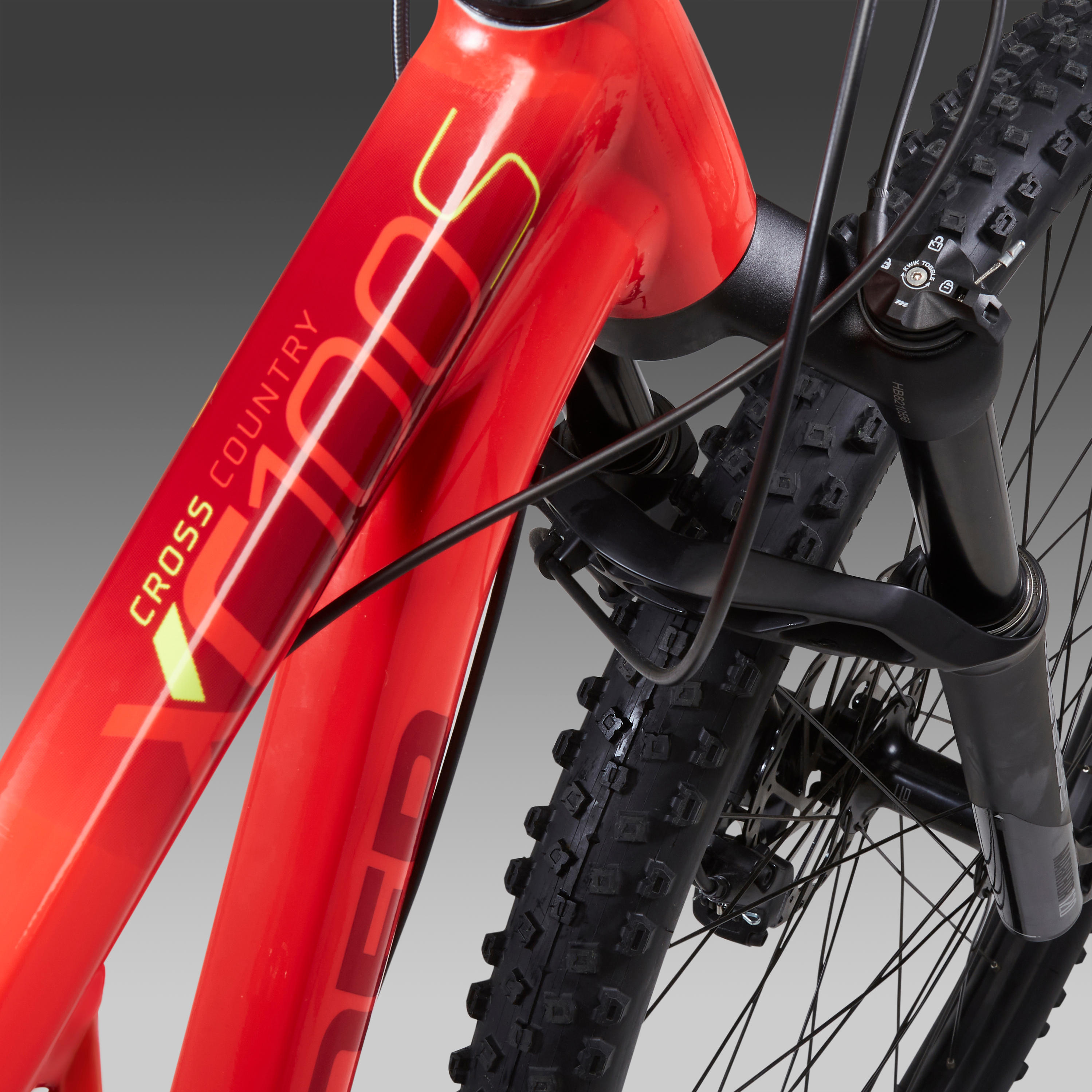 Velo VTT XC 100 S 29 EAGLE rouge et jaune Decathlon