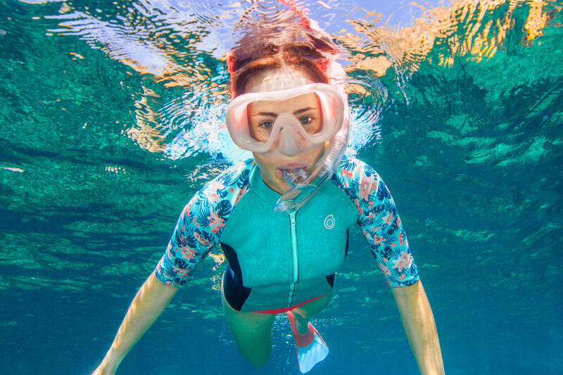 Zestaw do snorkelingu Subea Maska Fajka z zaworem 100 