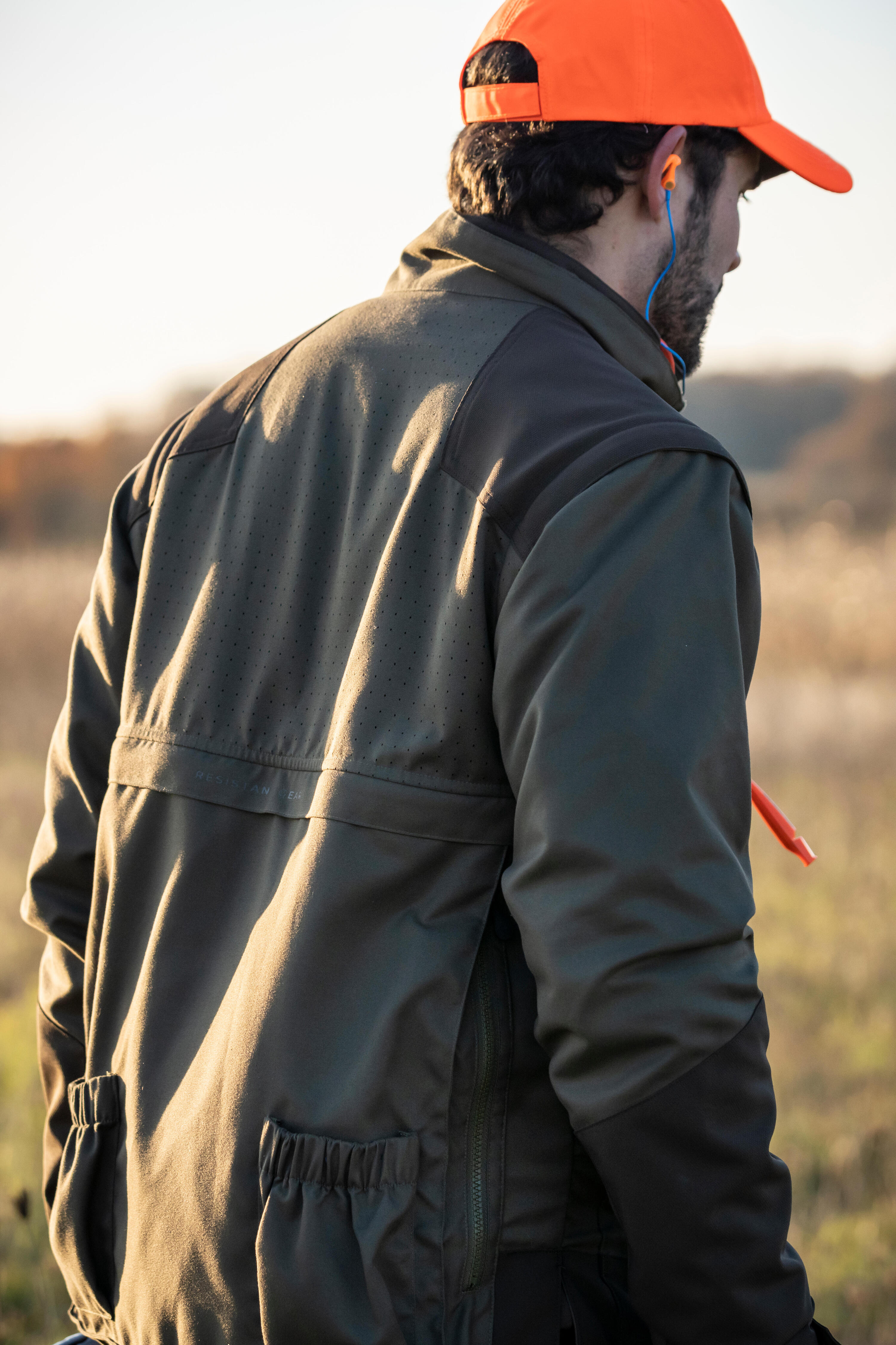 Veste chasse respirante avec manches amovibles 900 vert et marron 6/20