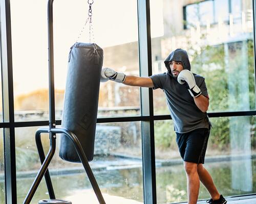 Treino de boxe em casa