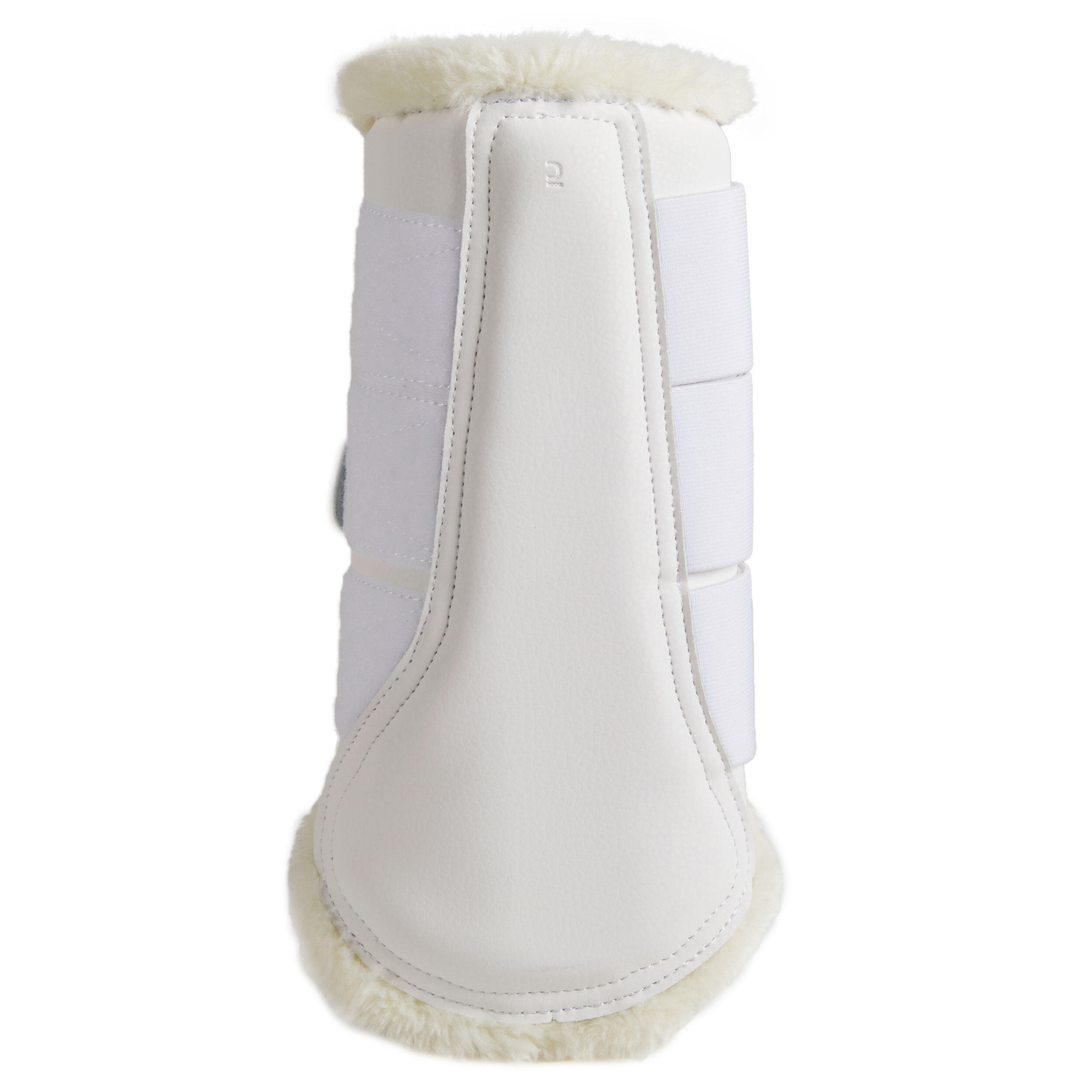 white shearling boots