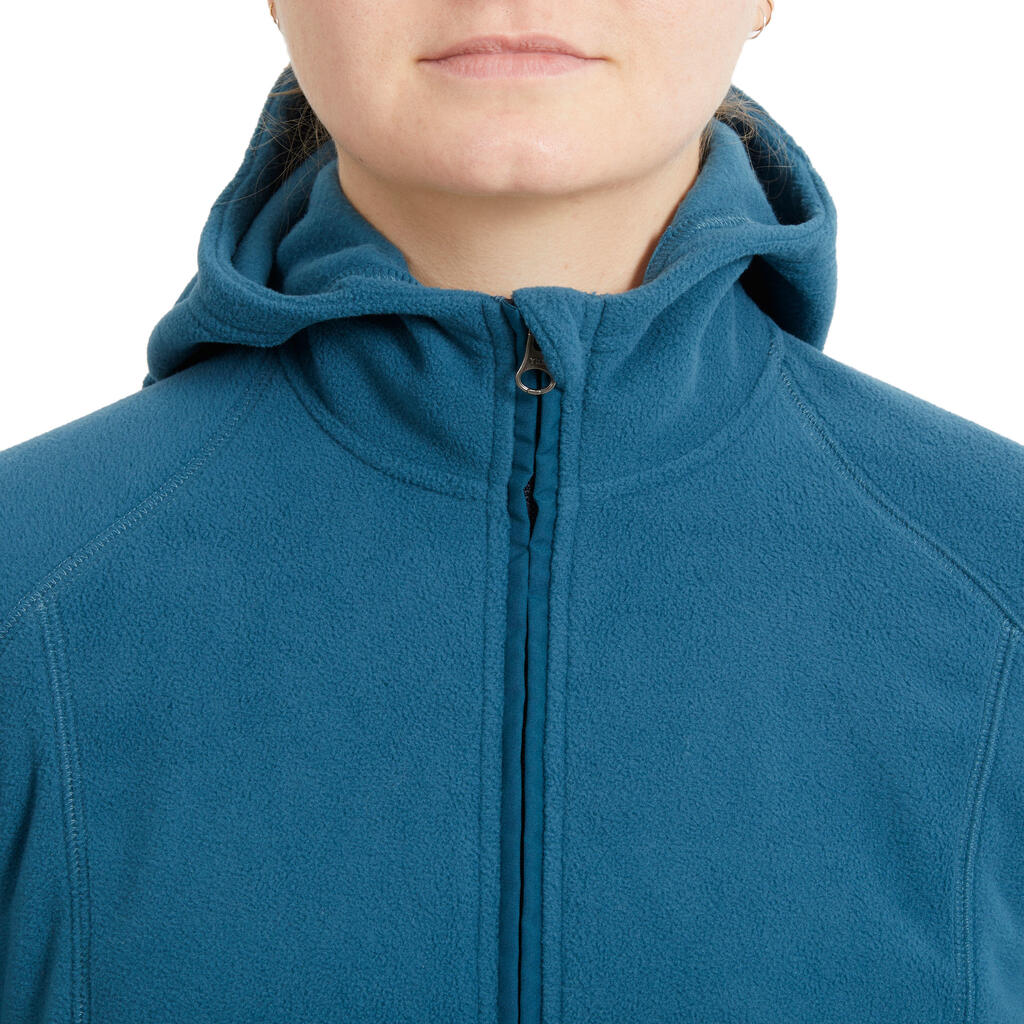 Women's Horse Riding 2-in-1 Hooded Fleece - Petrol