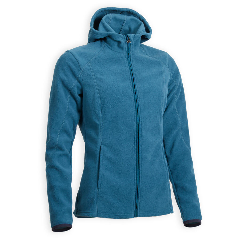 Women's Horse Riding 2-in-1 Hooded Fleece - Petrol