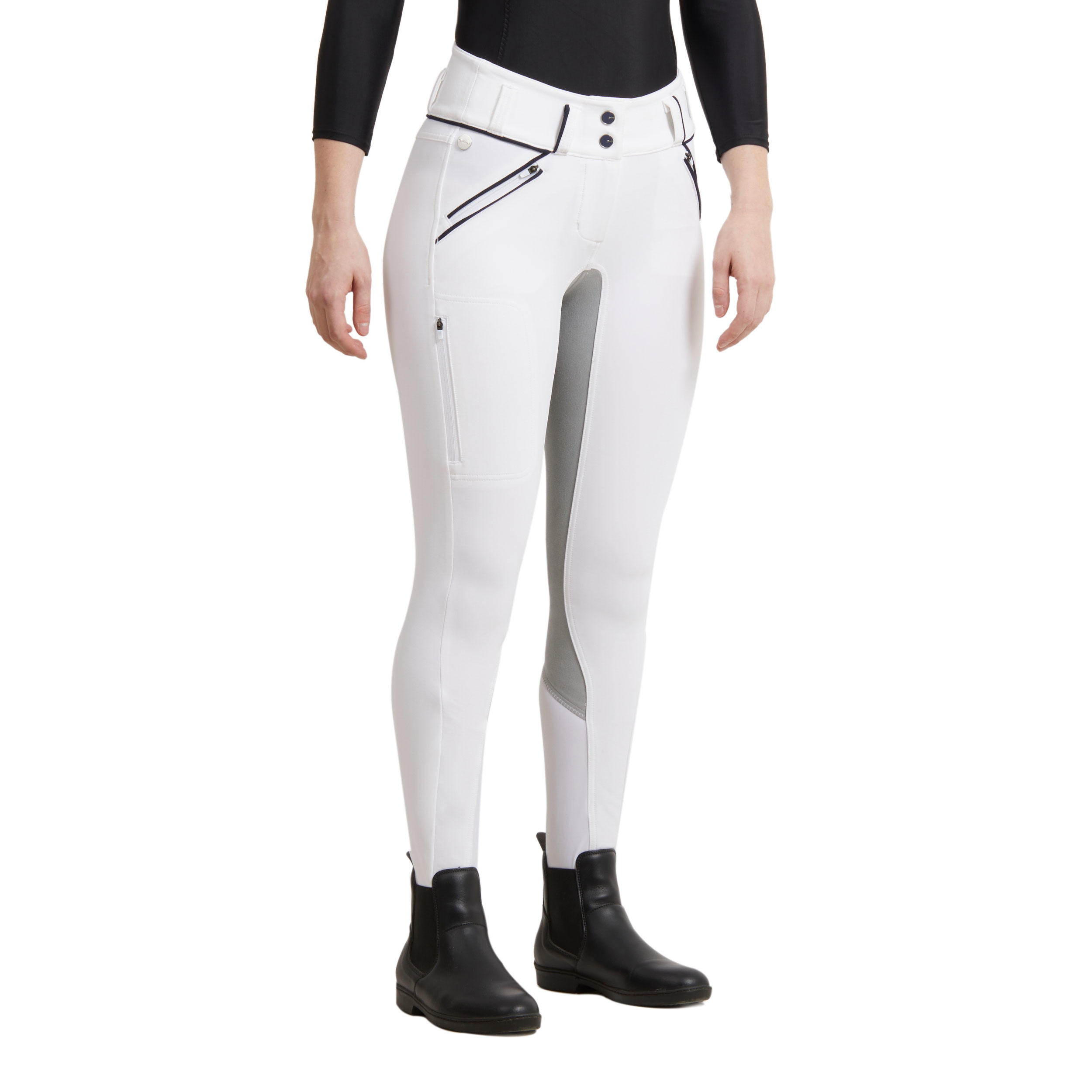 Women's Dressage Full Seat Jodhpurs 900 - White 5/11