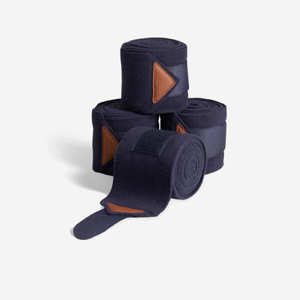 Bandes de polo équitation Cheval et Poney - noires x4