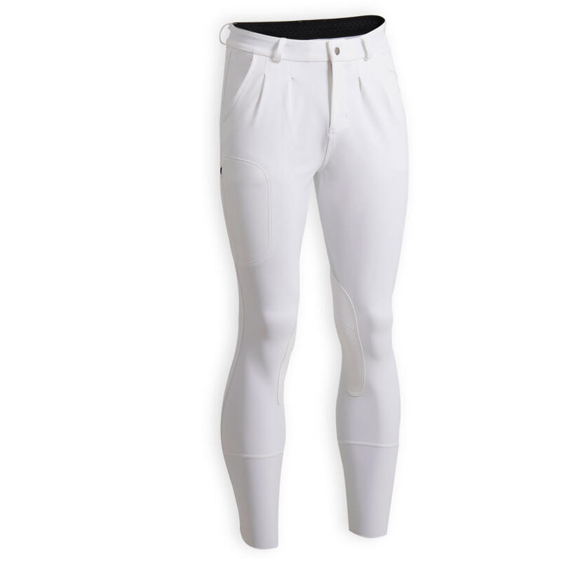 Pantalon de concours équitation homme 500 Blanc