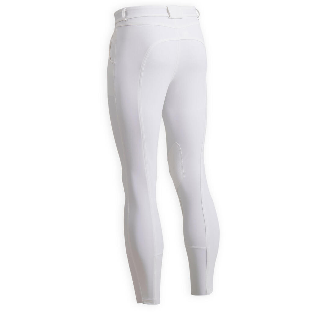 Men's Horse Riding Show Jodhpurs 500 - White