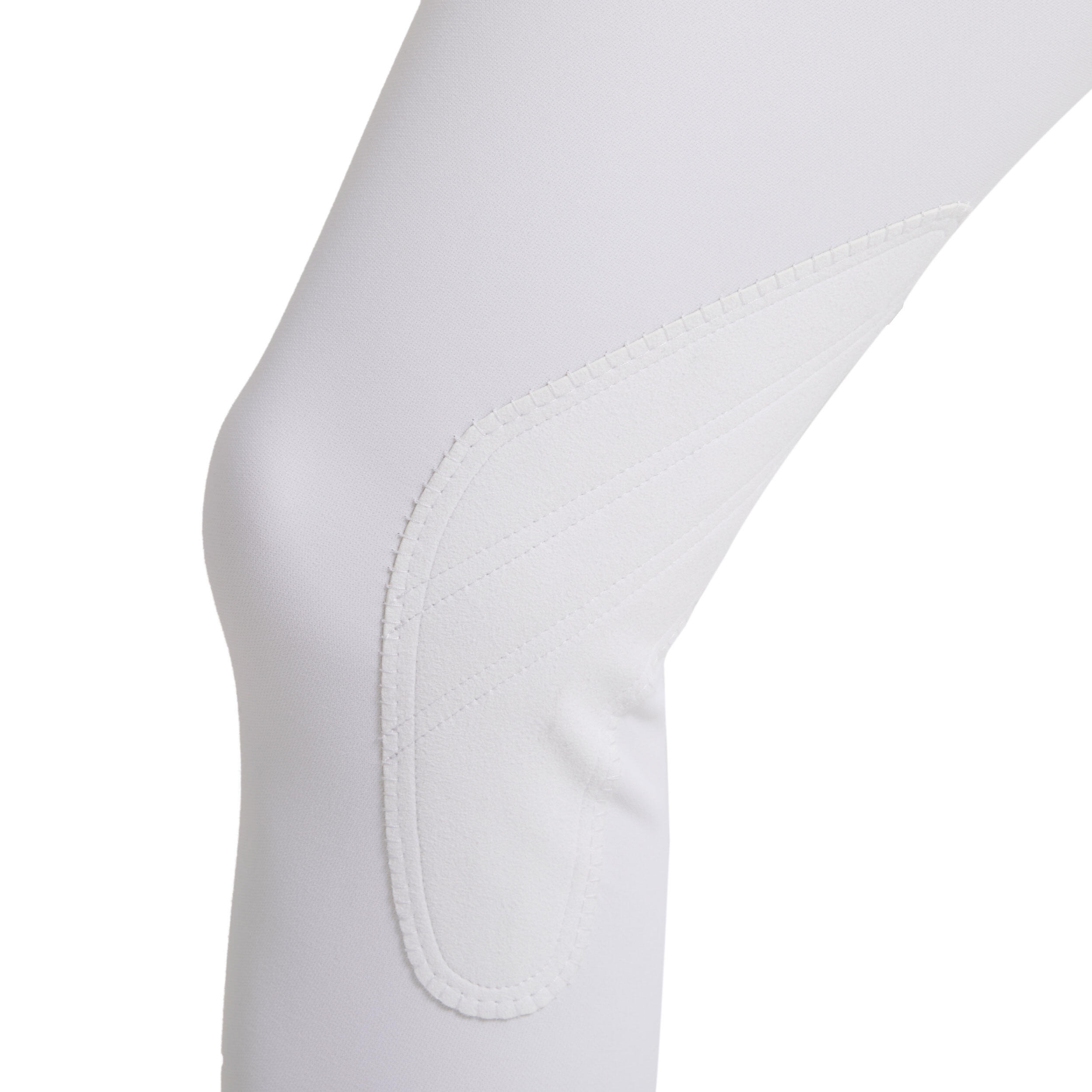 Бриджи для соревнований детские с коленной замшевой леей BR 500 FOUGANZA