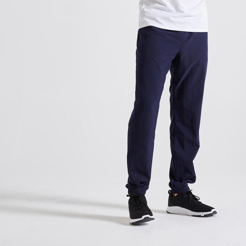 Pantalón chándal fitness ecodiseñado Hombre Domyos 120 azul marino