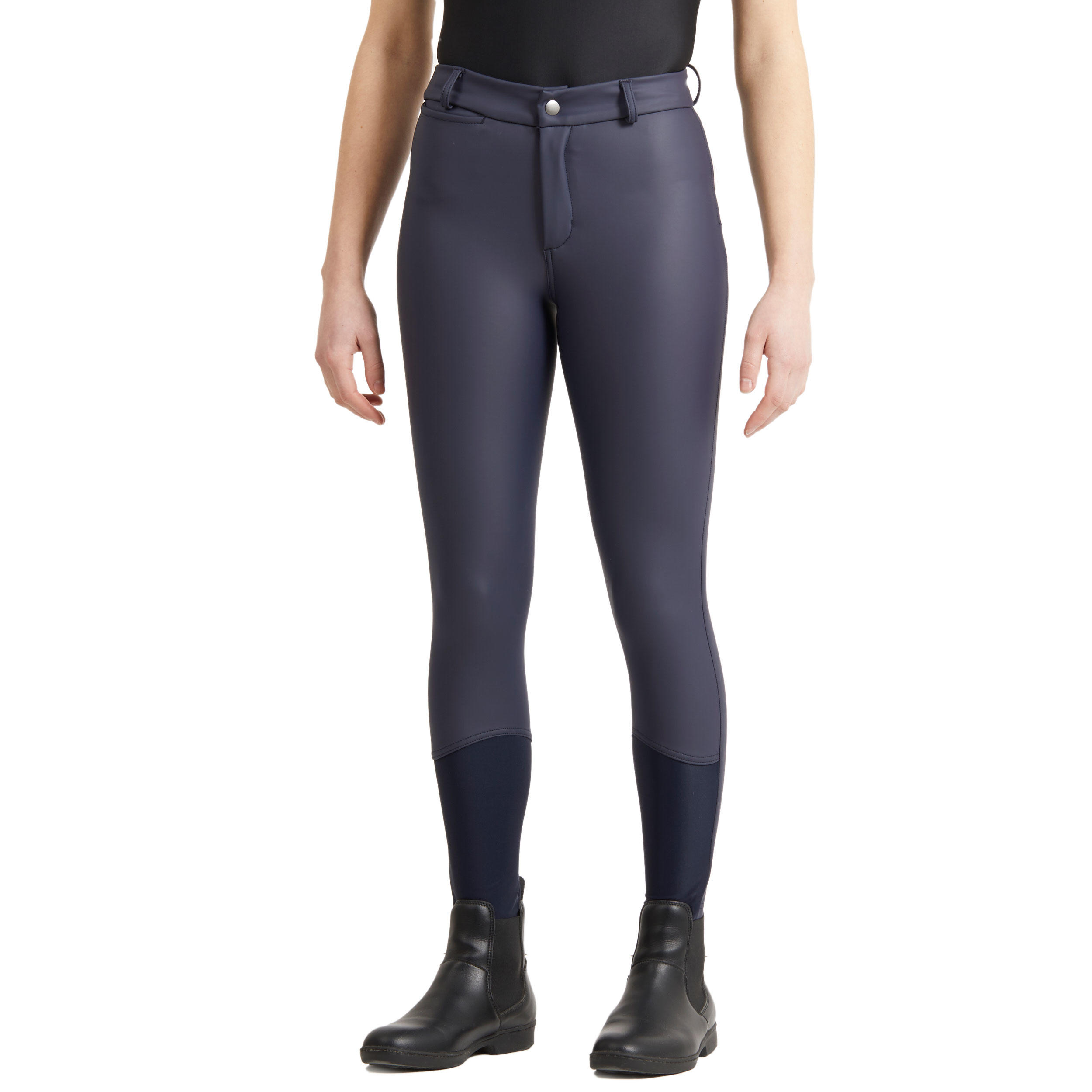 Warme en waterafstotende rijbroek voor kinderen Kipwarm 500 marineblauw 5/9