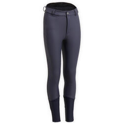Pantaloni caldi equitazione bambino KIPWARM blu