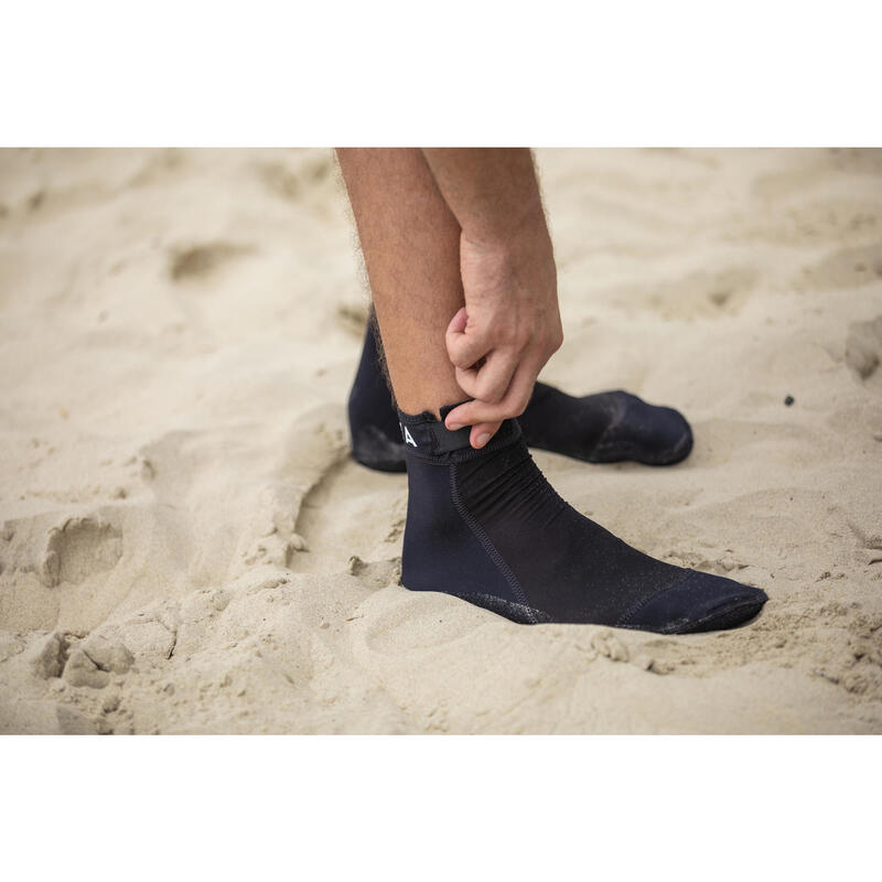 Chaussettes de beach-volley adulte BVSocks500 noires