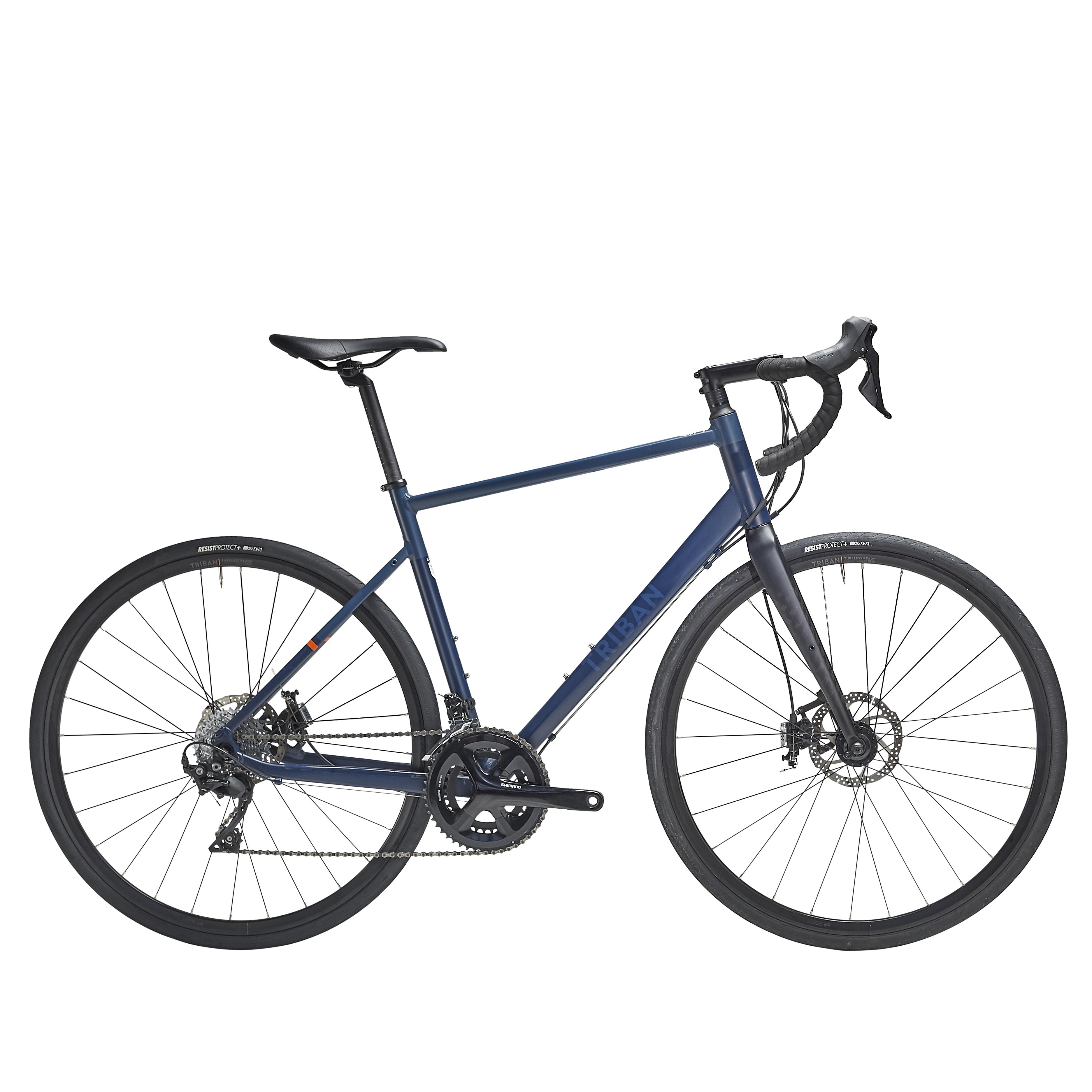 Bicicletă de șosea RC520 frână pe disc Albastru decathlon.ro imagine 2022