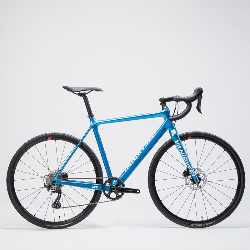 Bicicleta de ciclocross carbono Shimano GRX 11V Van Rysel RCX azul