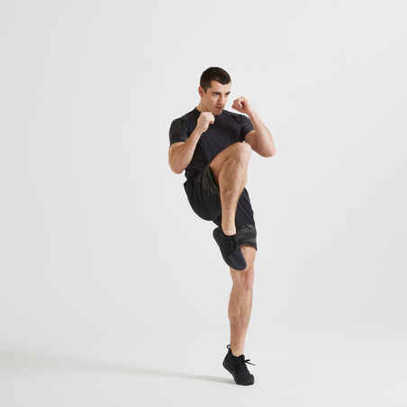 Men's Fitness Cardio Training Eco-Friendly Shorts FST 500 - Black Camo