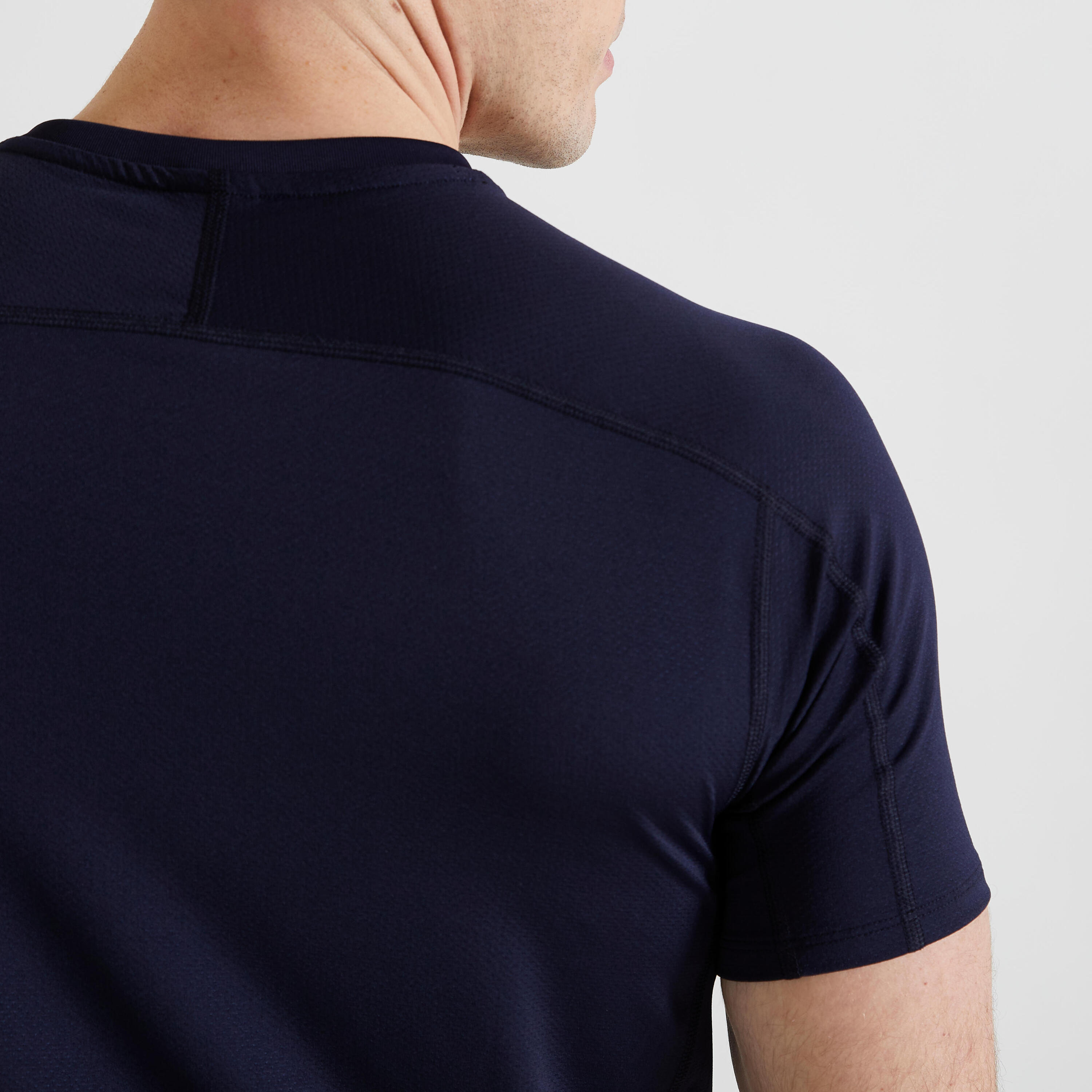Men's Fitness Cardio Training 100% Mesh T-Shirt 500 - Navy Blue 5/6