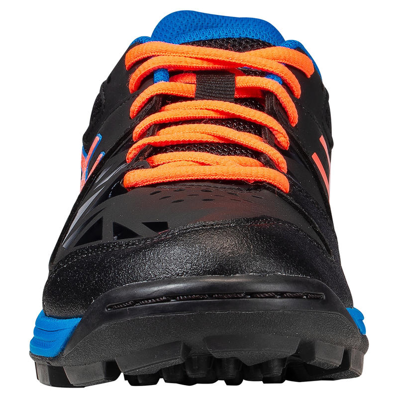 Kids' HighIntensity Field Hockey Shoes Gel Peak Black/Orange