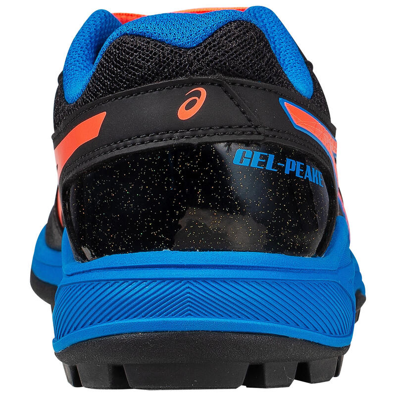 Dětské boty na pozemní hokej Gel Peak černo-oranžové