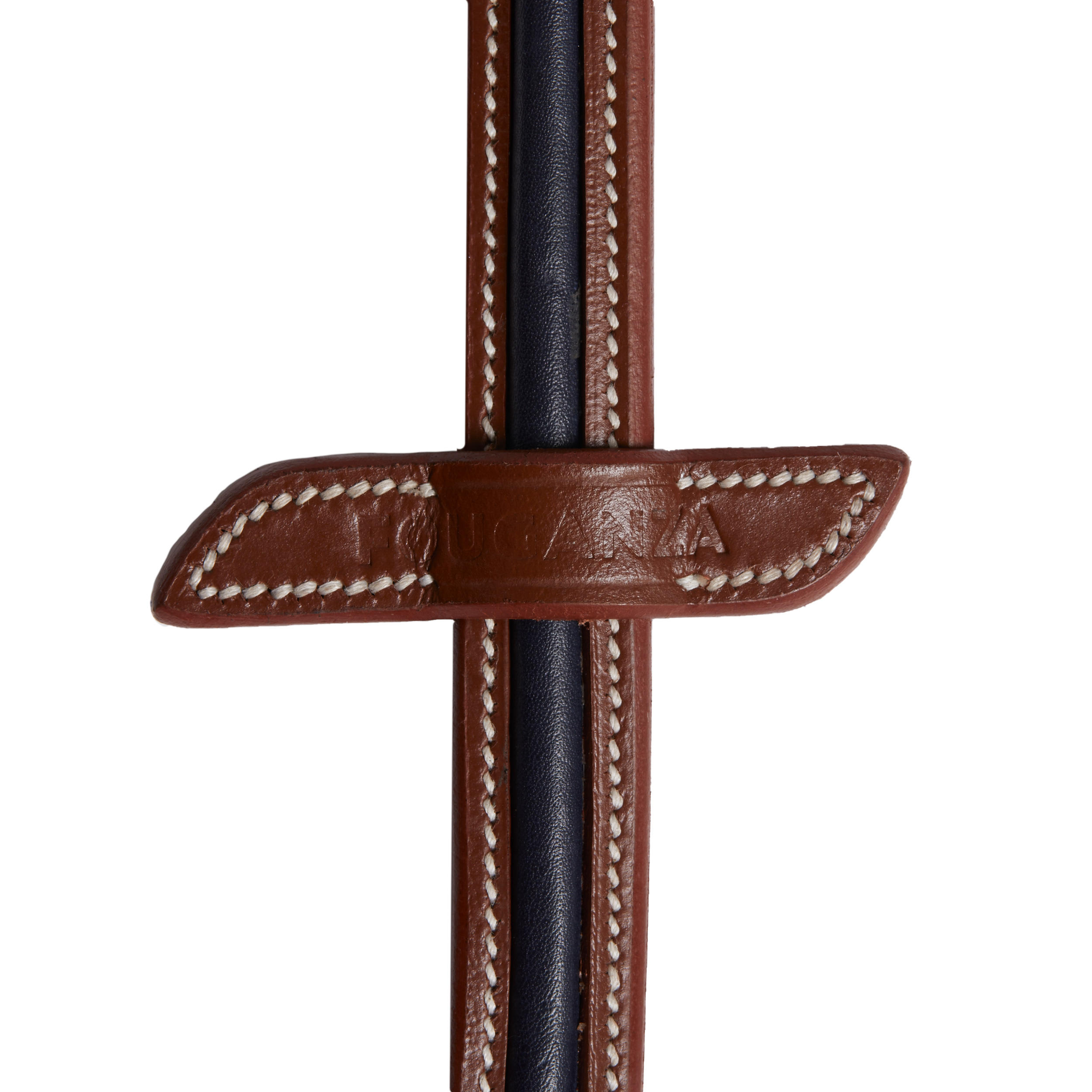 Horse and Pony Riding Leather Reins 900 Grip - Light Brown 3/4