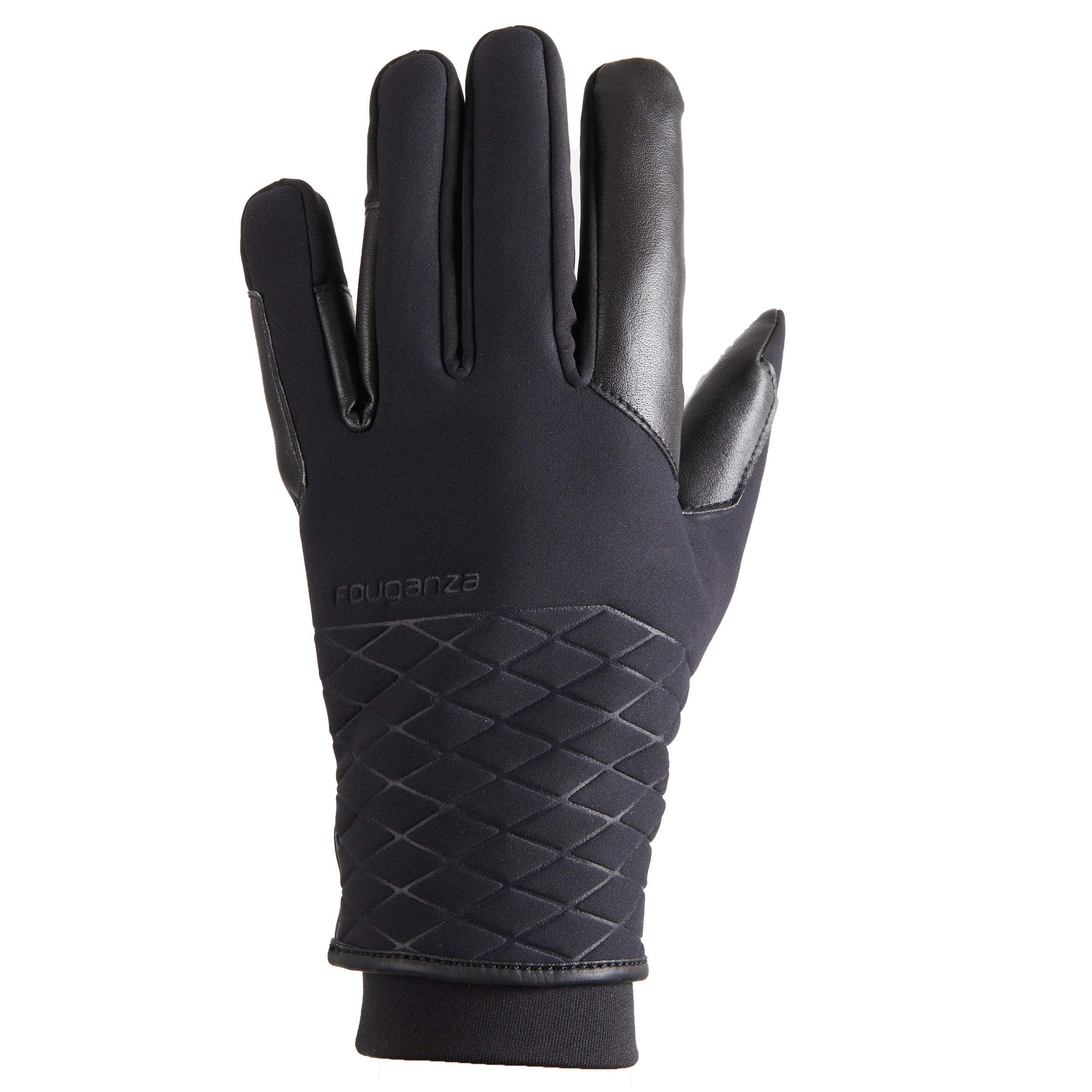 Women's Warm and Waterproof Horse Riding Gloves 900 Warm - Black 1/5