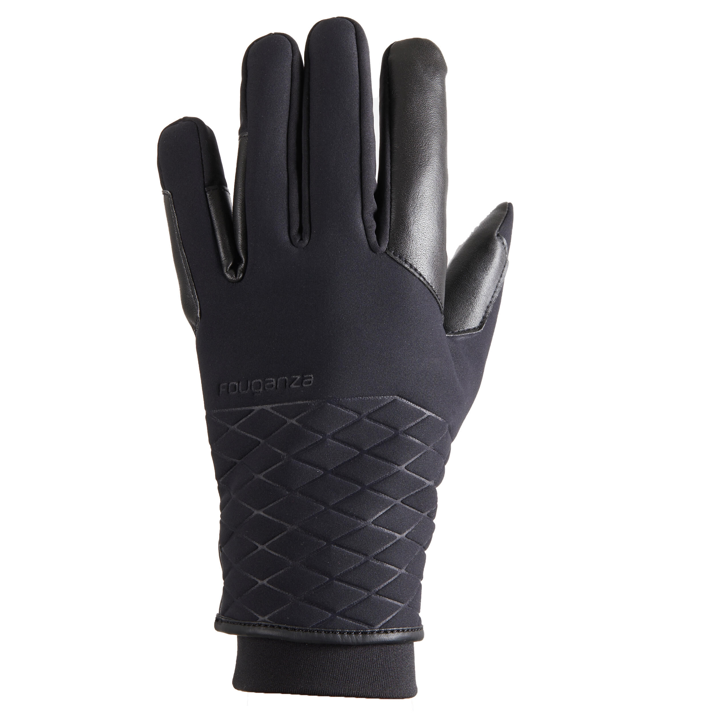 FOUGANZA Women's Warm and Waterproof Horse Riding Gloves 900 Warm - Black