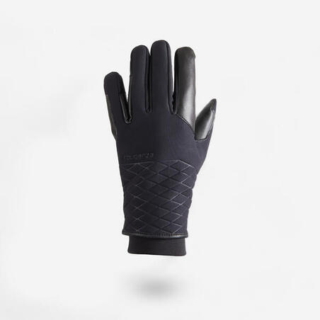 Рукавички 900 Warm жіночі для кінного спорту - Чорні