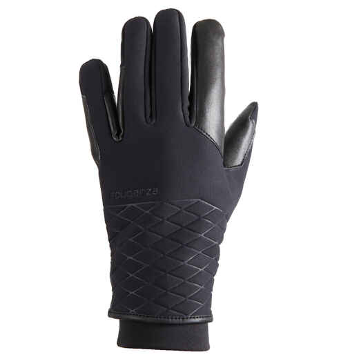 
      Women's Warm and Waterproof Horse Riding Gloves 900 Warm - Black
  