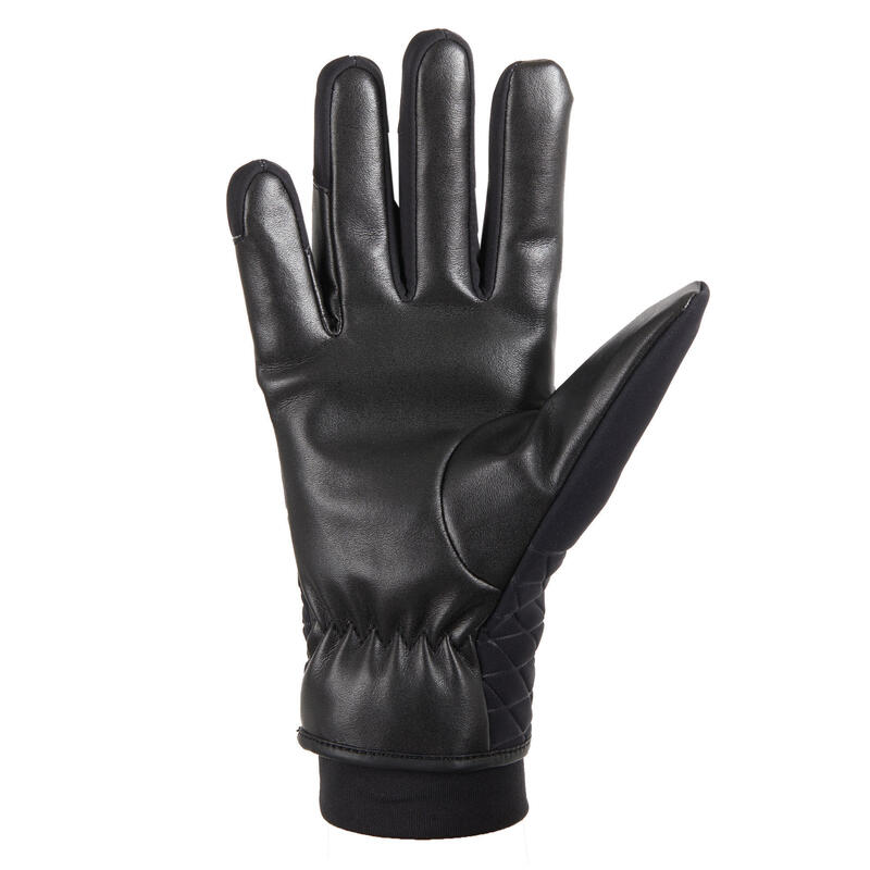 Dámské nepromokavé jezdecké rukavice 900 Warm černé